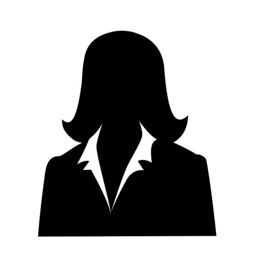Business avatars set with males and females businesspeople silhouettes isolated vector illustration