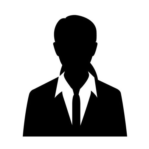 Business avatars set with males and females businesspeople silhouettes isolated vector illustration