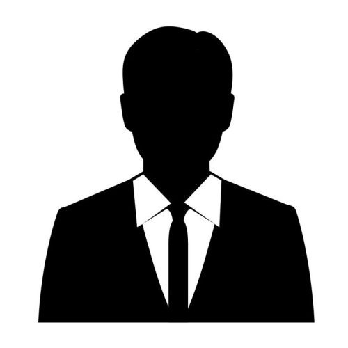 Business avatars set with males and females businesspeople silhouettes isolated vector illustration